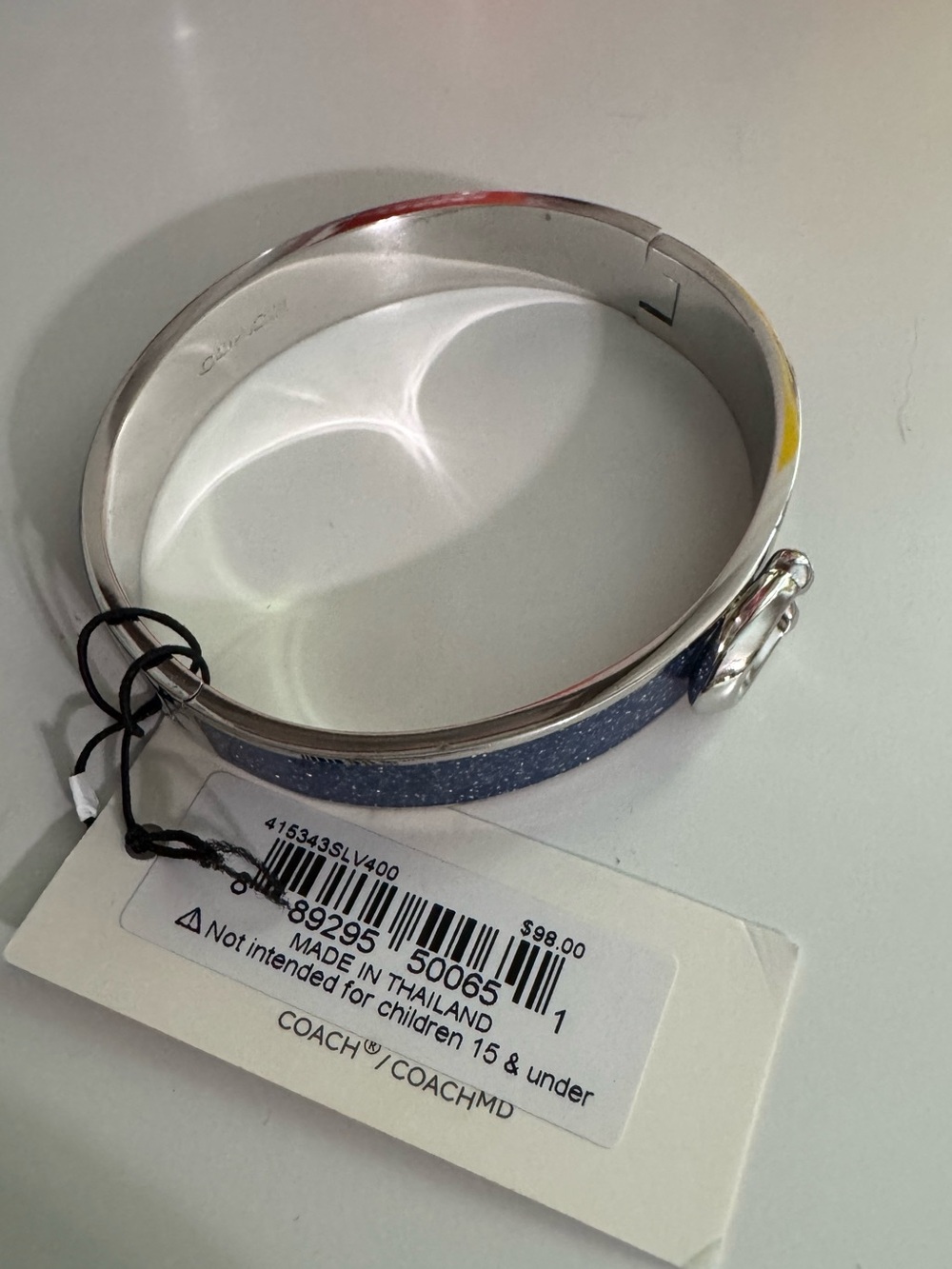 Coach C Logo Hinged Bangle Bracelet NWT - Picture 10 of 12